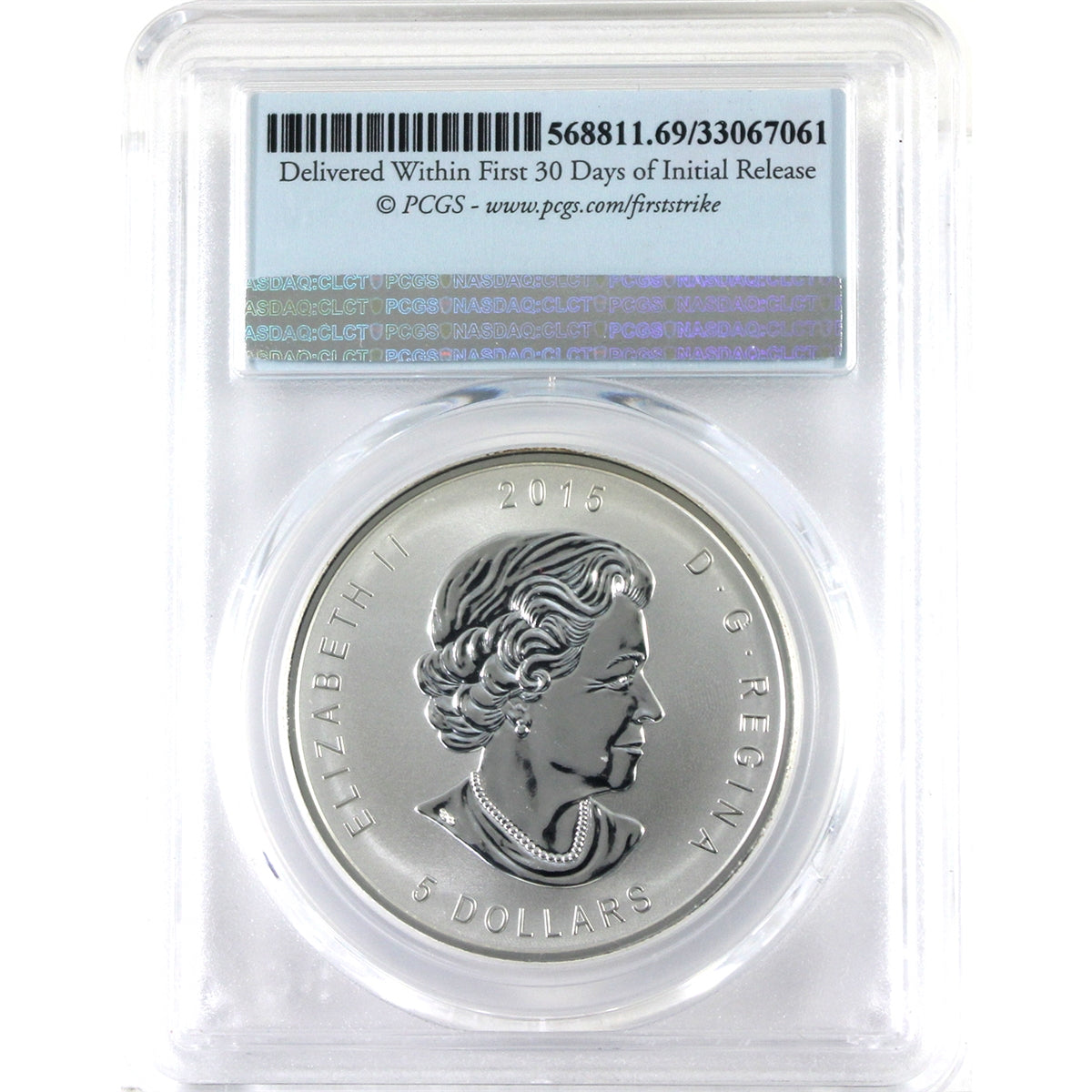 2015 Canada $5 Silver Maple Leaf w/ ANA Chicago Privy, PCGS Certified PR69 FS (No Tax)