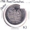 1986 Royal Canadian Mounted Police 100 Years in Banff, Alberta, Trade Dollar Token
