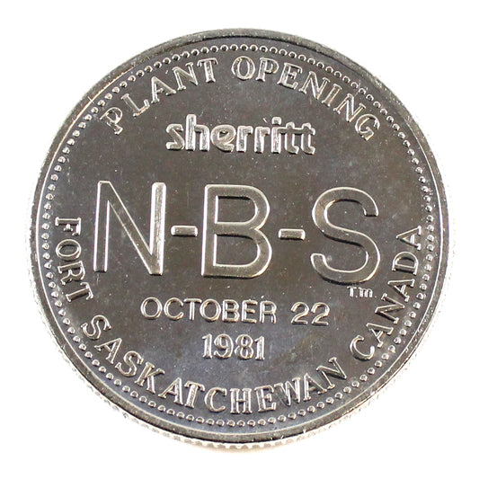 1981 Sherritt Mint Plant Opening, Fort Saskatchewan, Medallion