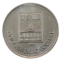1986 Dollar du Carnaval de Quebec Trade Token: Effigie du Bonhomme Carnaval ~ 1983