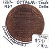 1967 Ottawa Centennial Souvenir Dollar (Copper): Capital of the Century (Lightly toned)