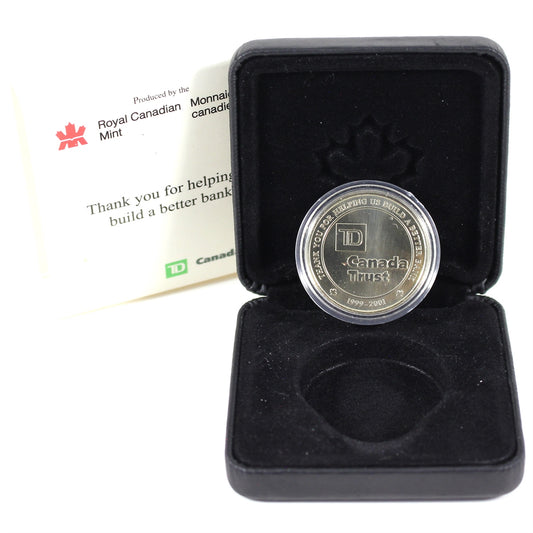 1999-2001 TD Canada Trust Commemorative Coin in Case (Toned)
