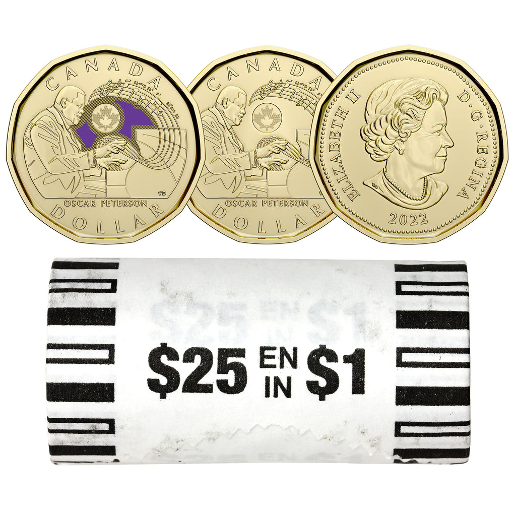 2022 Canada $1 Mixed Oscar Peterson Original Roll of 25pcs
