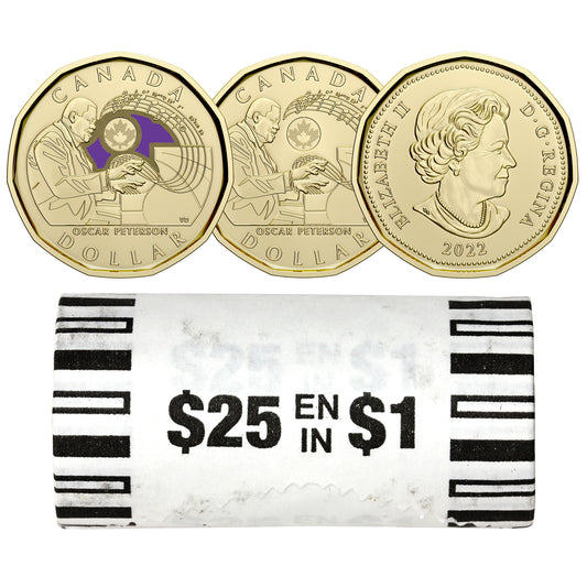 2022 Canada $1 Mixed Oscar Peterson Original Roll of 25pcs