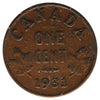 ERROR 1931 Canada 1-cent Fine (F12) Lamination