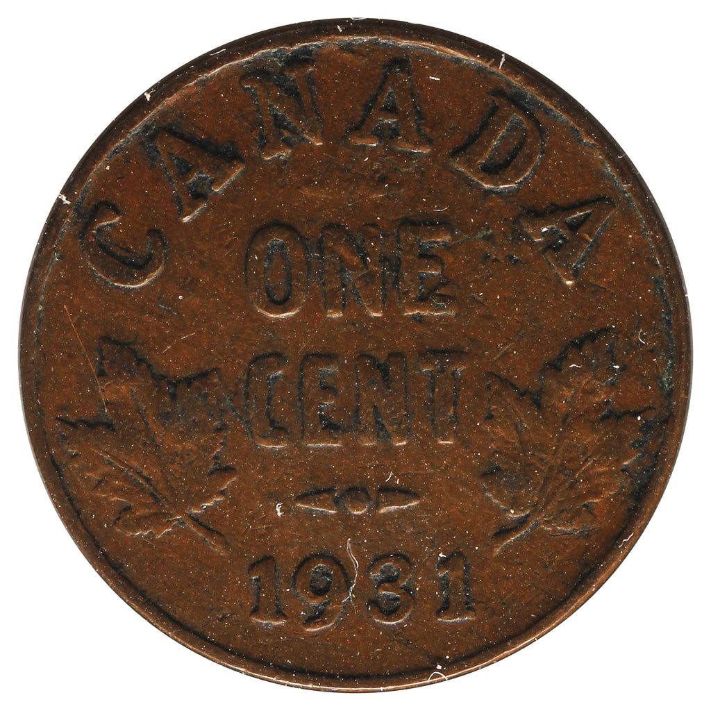 ERROR 1931 Canada 1-cent Fine (F12) Lamination