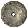 1893 Flat Top 3 Obv. 5 Canada 10-cents VF-EF (VF-30) Hole