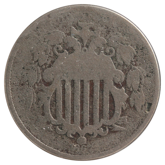 1867 No Rays USA Nickel G-VG (G6) Impaired
