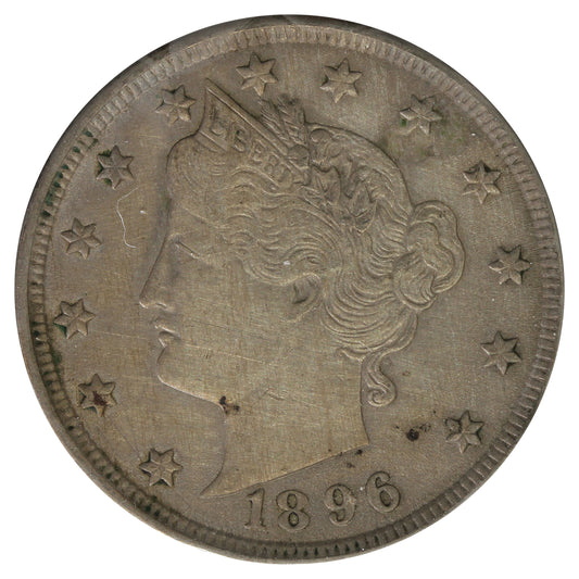 1896 USA Nickel Extra Fine (EF40) Impaired
