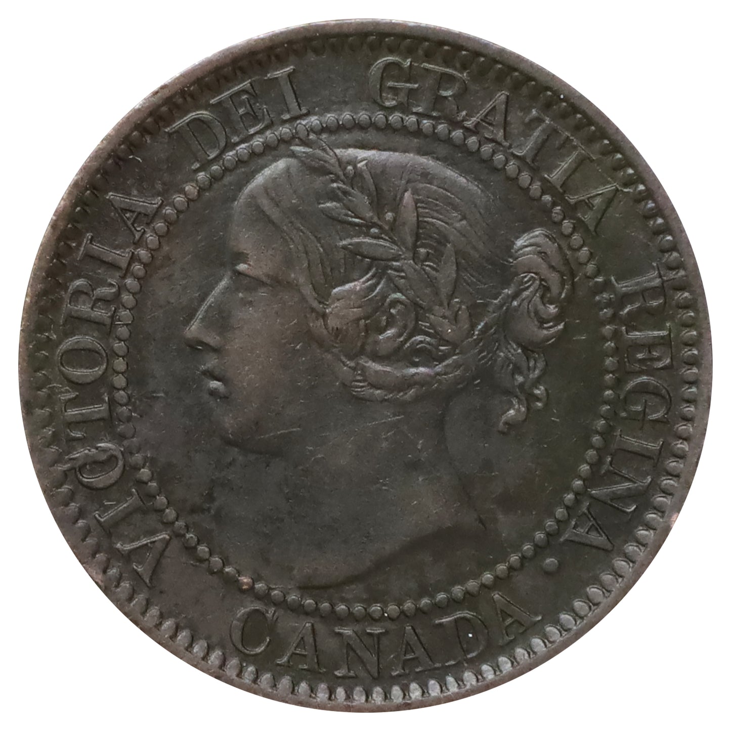 1858 Canada 1-cent Extra Fine (EF40) Corroded