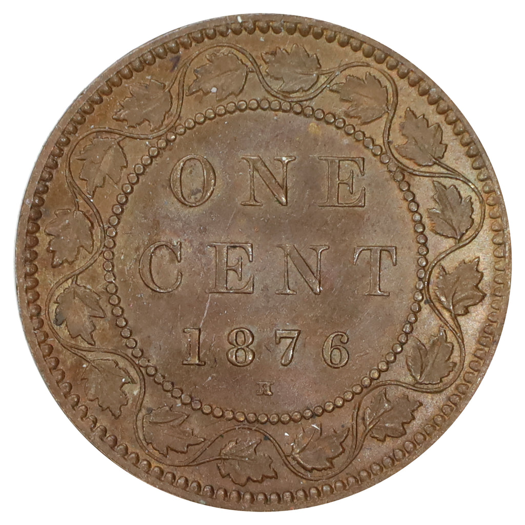 1876H Canada 1-cent UNC+ (MS62) Lustrous Brown