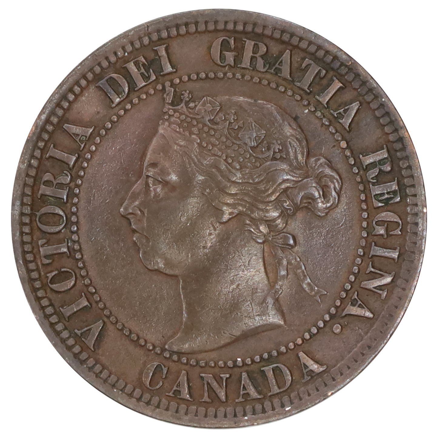 1891 LDLL Obv. 3 Canada 1-cent Extra Fine (EF40) Scratched, marks, or impaired
