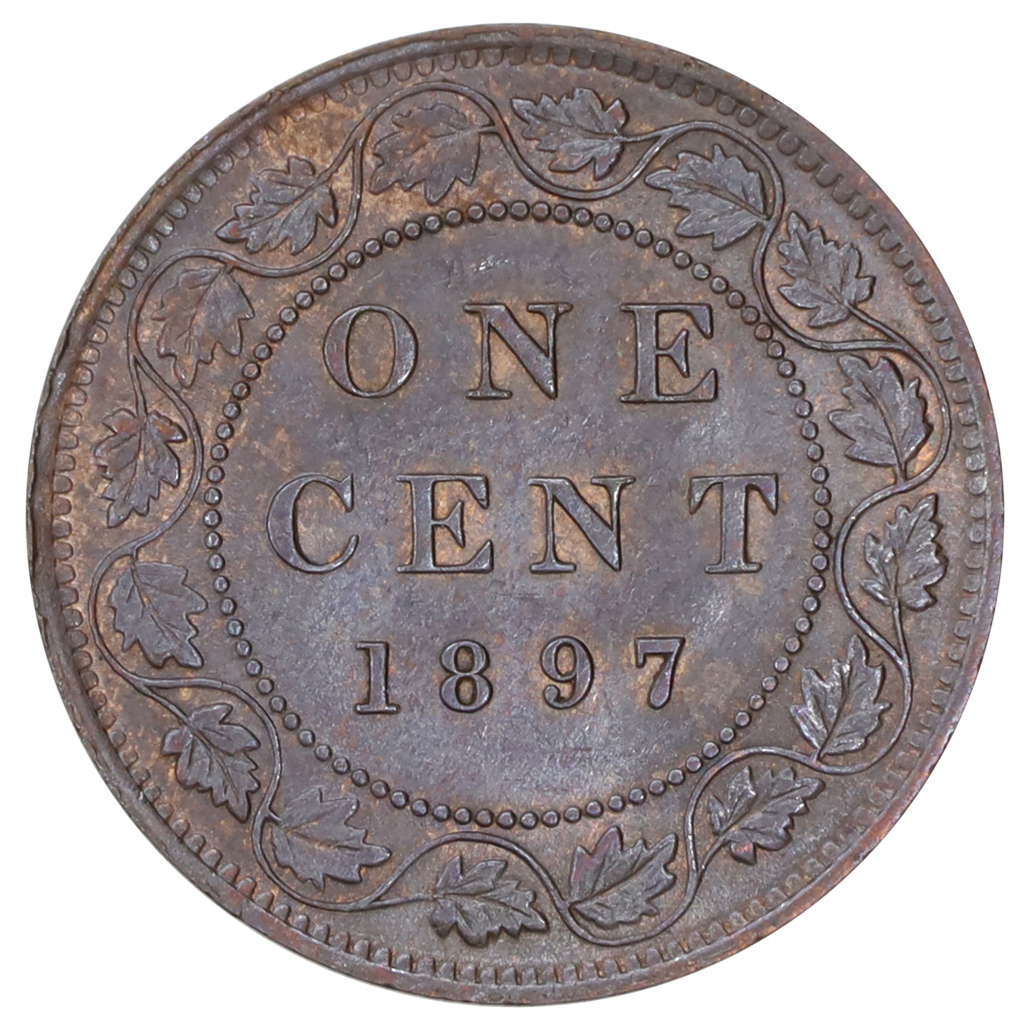 1897 Canada 1-cent Brilliant Uncirculated (MS63) Lustrous Brown