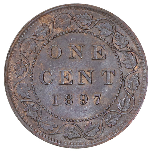 1897 Canada 1-cent Brilliant Uncirculated (MS63) Lustrous Brown