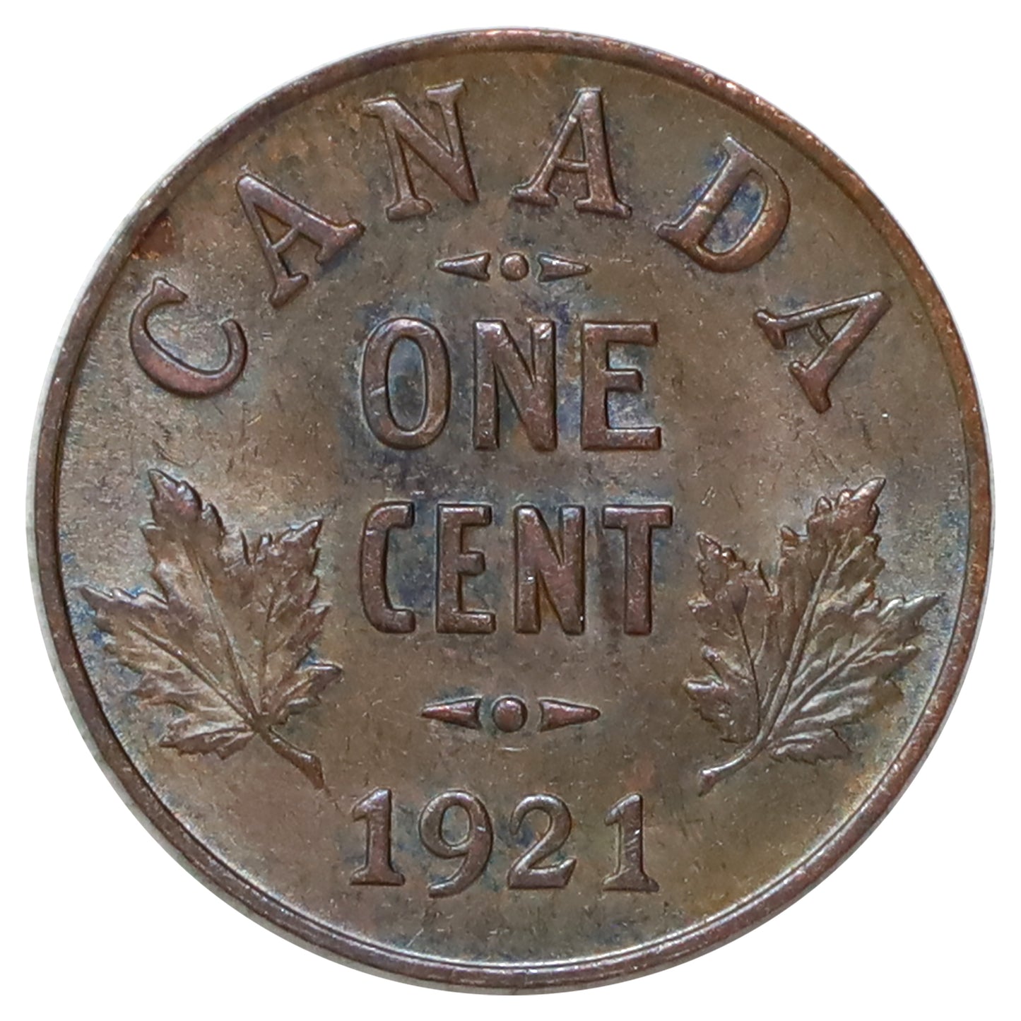 1921 Canada 1-cent UNC+ (MS62) Lustrous Brown