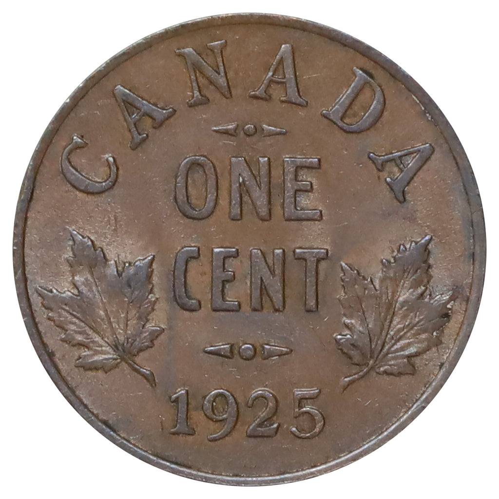1925 Canada 1-cent Uncirculated (MS60) Lustrous Brown