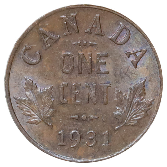 1931 Canada 1-cent UNC+ (MS62) Lustrous Brown