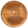 1967 Double Date Canada 1-cent Brilliant Uncirculated (MS64) Toned