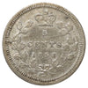 1858 Small Date Canada 5-cents EF-AU (EF45) Scratched, marks, or impaired