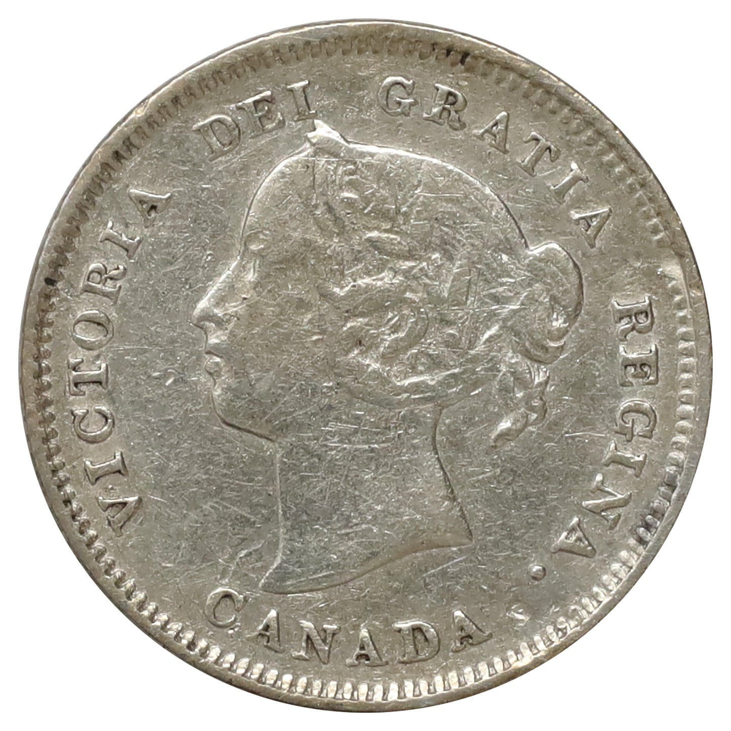 1889 Canada 5-cents VF-EF (VF30) Scratched, marks, or impaired