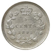 1891 Obv. 5 Canada 5-cents Almost Uncirculated (AU50) Corroded