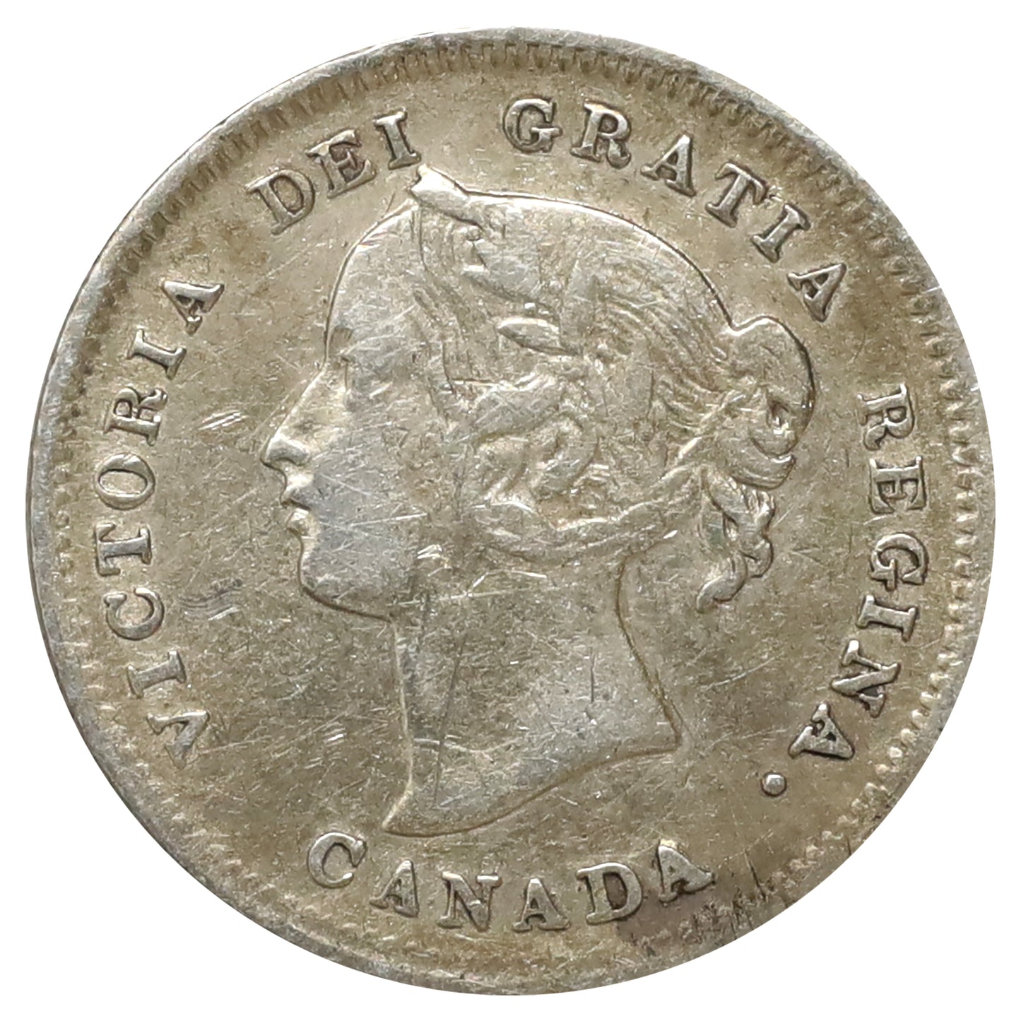 1900 Round 0s Canada 5-cents VF-EF (VF30) Scratched, marks, or impaired