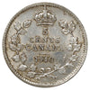 1910 Pointed Leaves Canada 5-cents Uncirculated (MS60) Toned