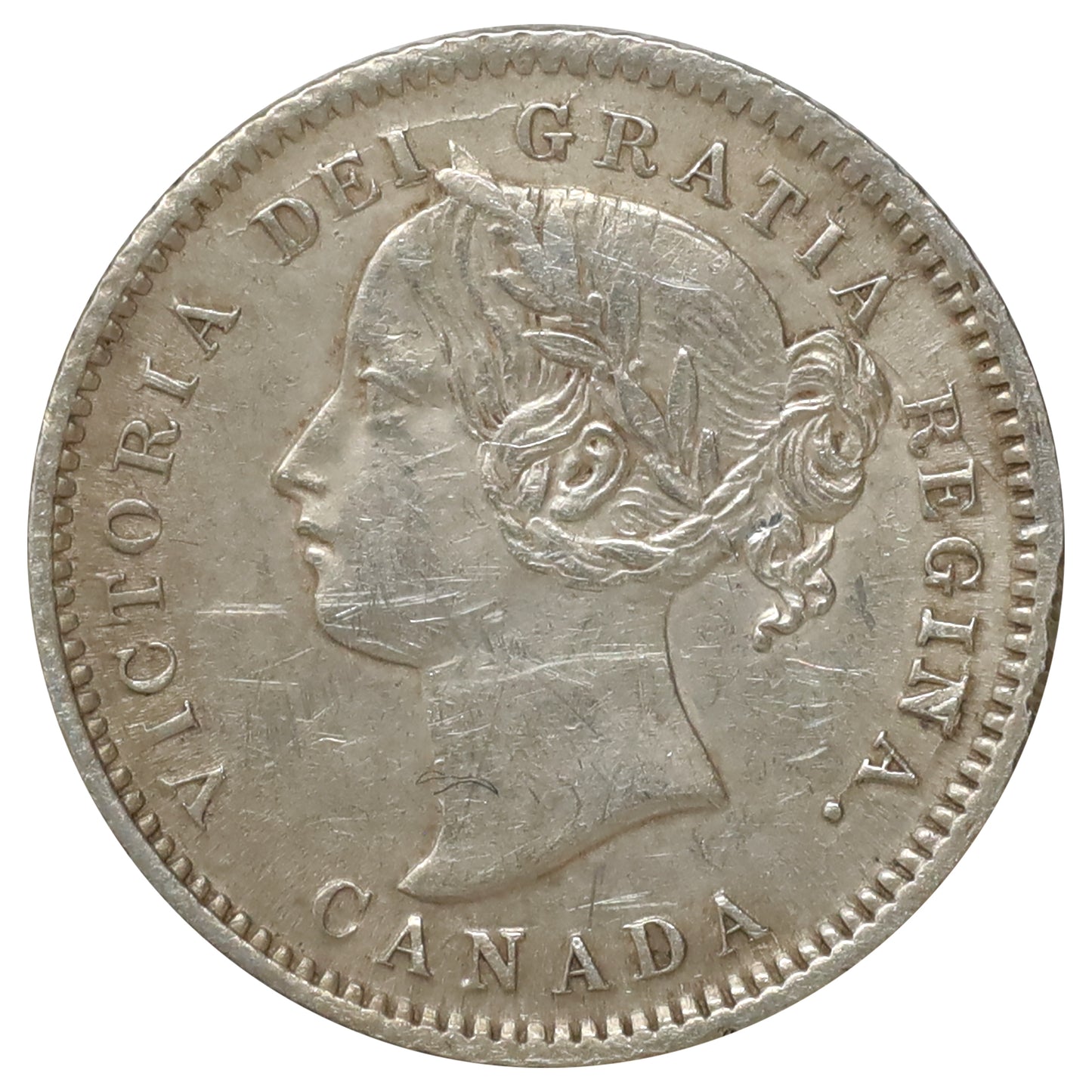 1874H Canada 10-cents EF-AU (EF45) Scratched, marks, or impaired