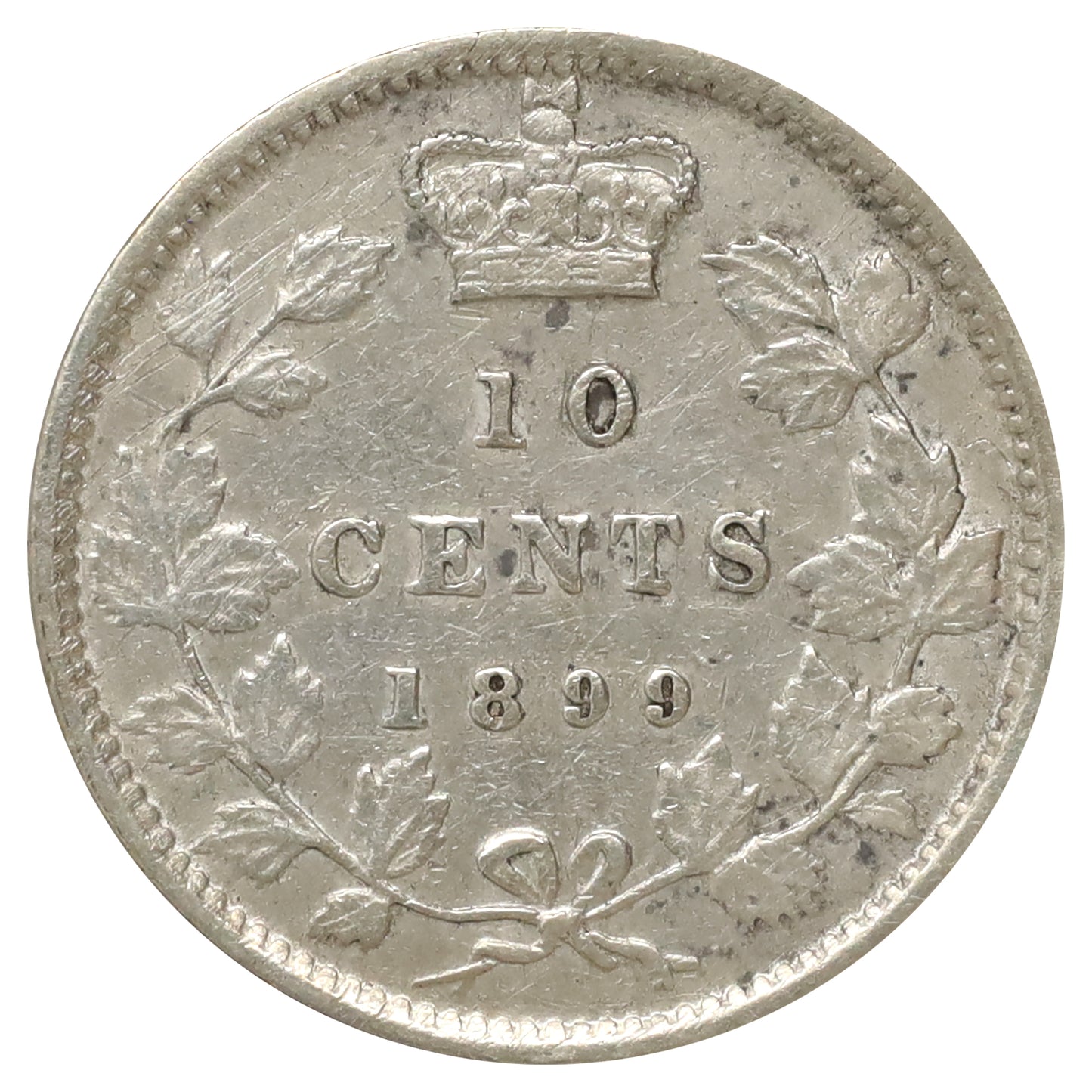 1899 Small 9s Canada 10-cents VF-EF (VF30) Scratched, marks, or impaired