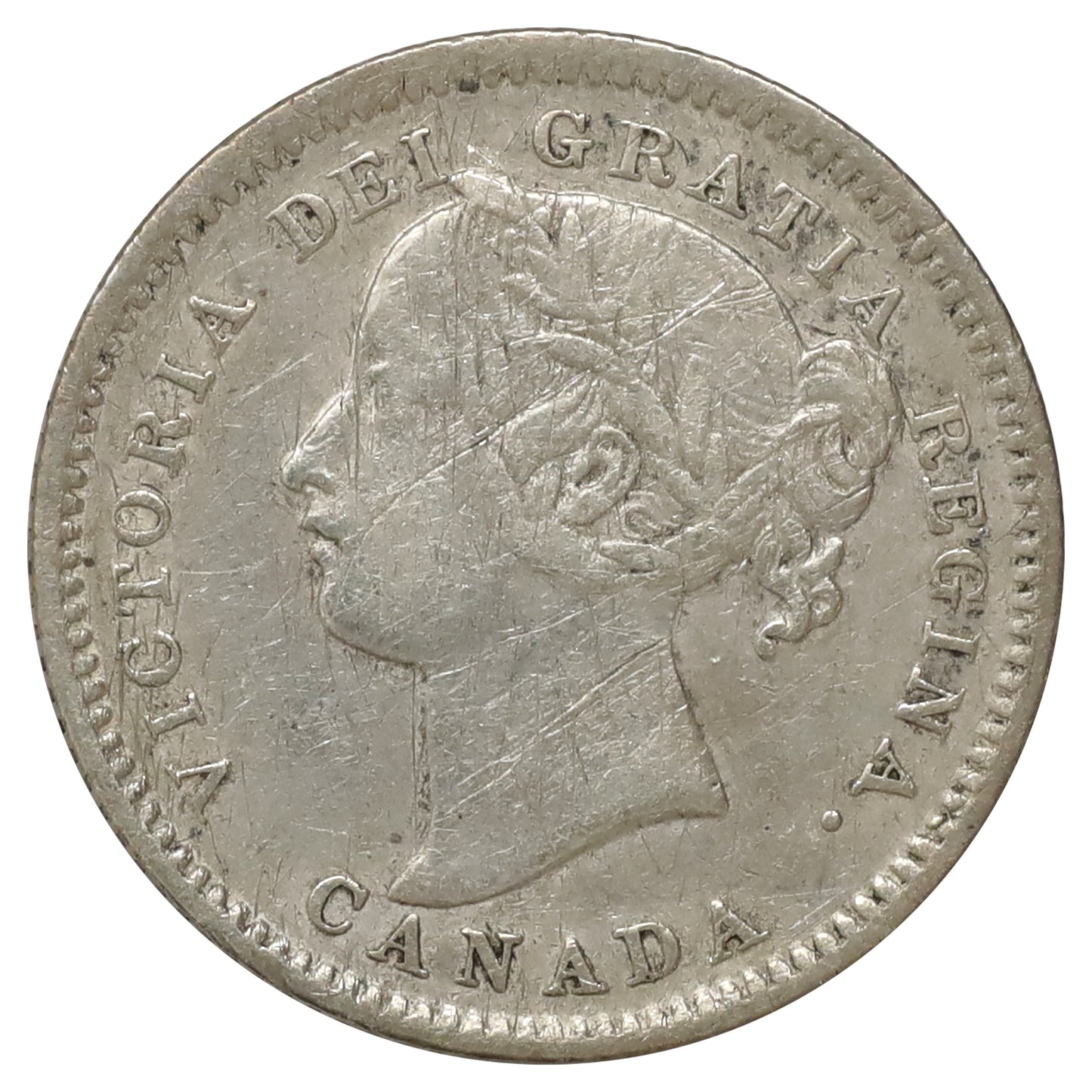 1899 Small 9s Canada 10-cents VF-EF (VF30) Scratched, marks, or impaired