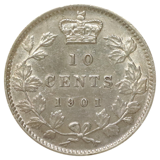 1901 Canada 10-cents Extra Fine (EF40) Scratched, marks, or impaired