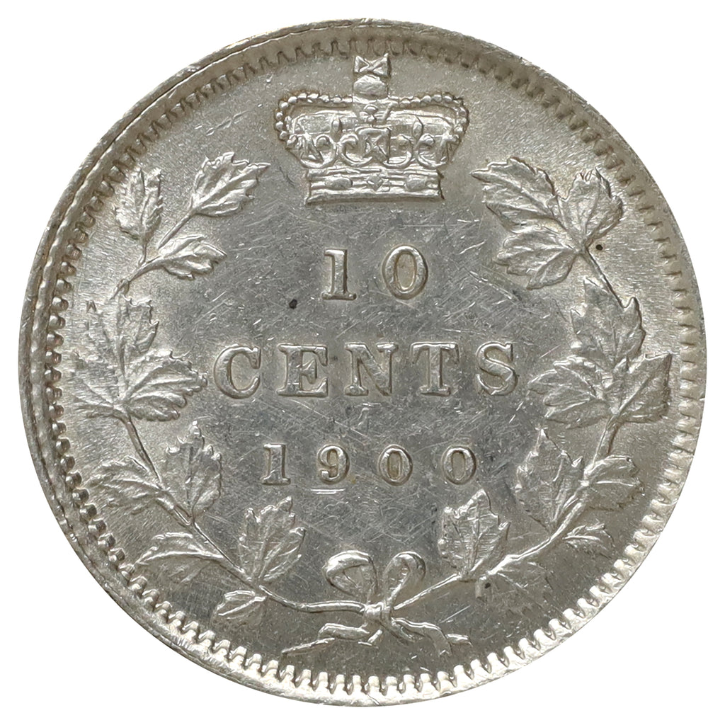 1900 Canada 10-cents AU-UNC (AU50) Scratched, marks, or impaired