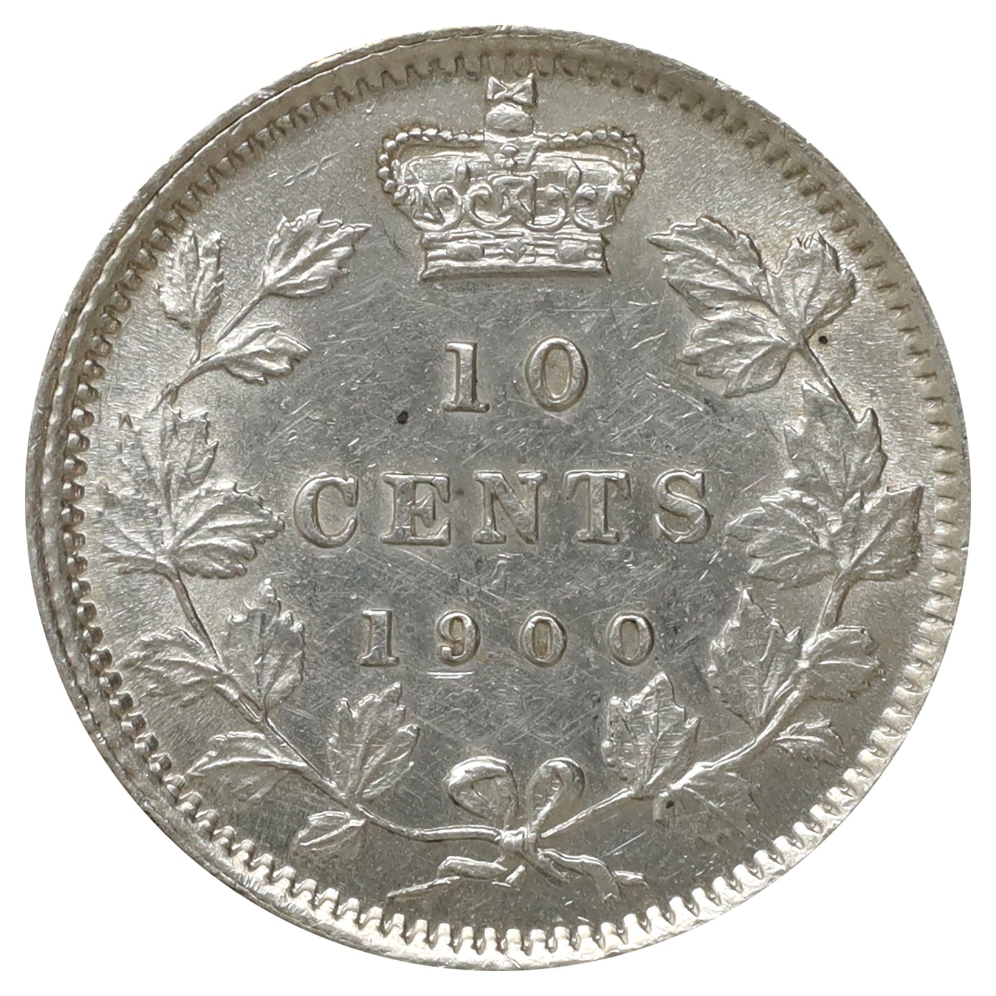 1900 Canada 10-cents AU-UNC (AU50) Scratched, marks, or impaired