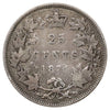 1874H Canada 25-cents Fine (F12) Scratched, marks, or impaired
