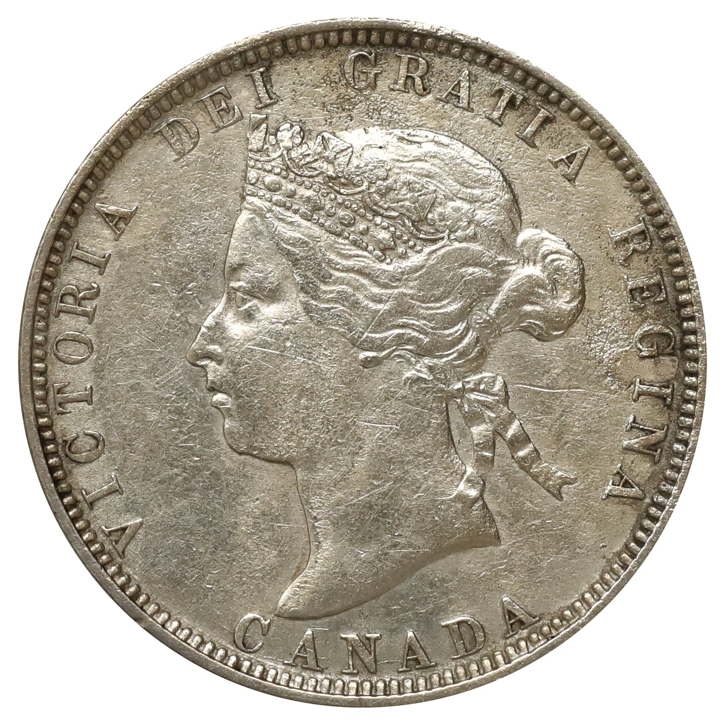 1882H Canada 25-cents Extra Fine (EF40) Scratched, marks, or impaired