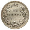 1886 6/7 Obv. 5 LBE Canada 25-cents F-VF (F15) Scratched, marks, or impaired