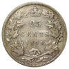 1894 Canada 25-cents Fine (F12) Scratched, marks, or impaired