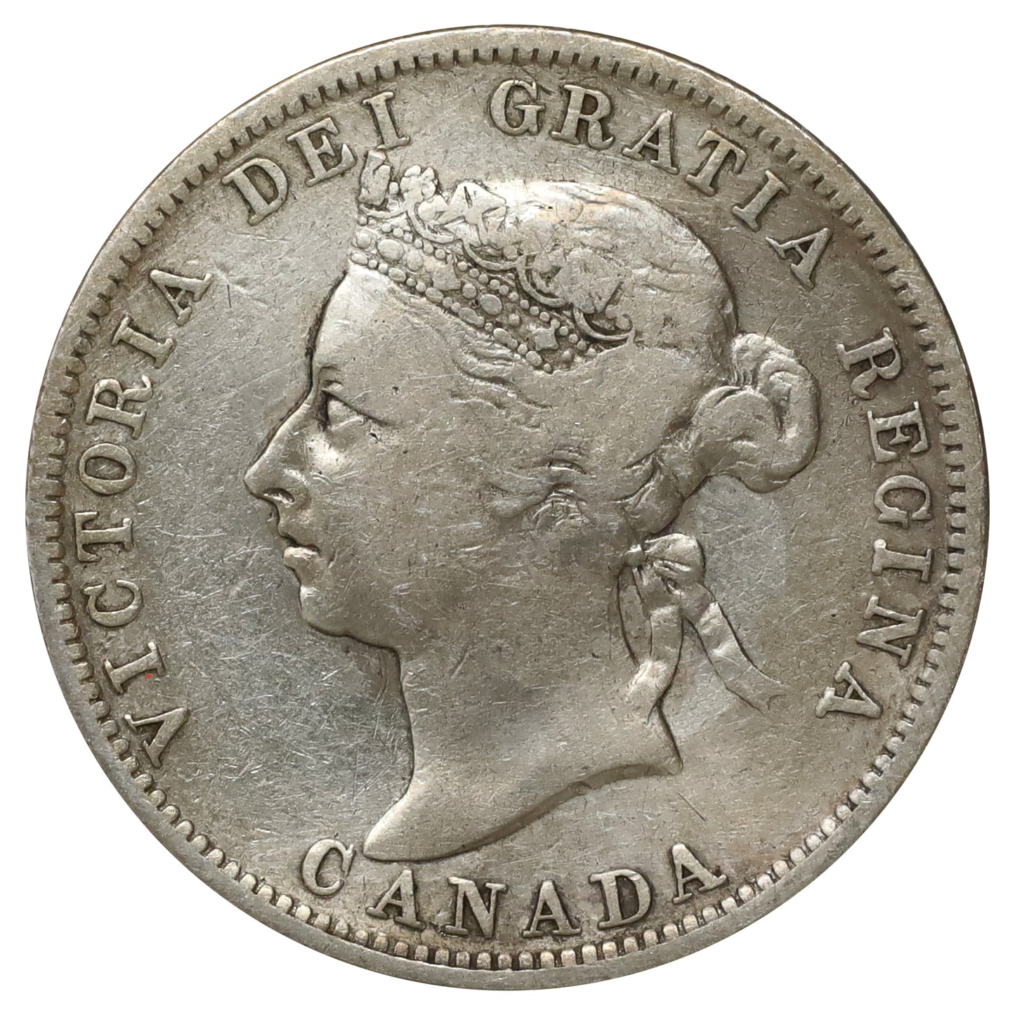 1894 Canada 25-cents Fine (F12) Scratched, marks, or impaired