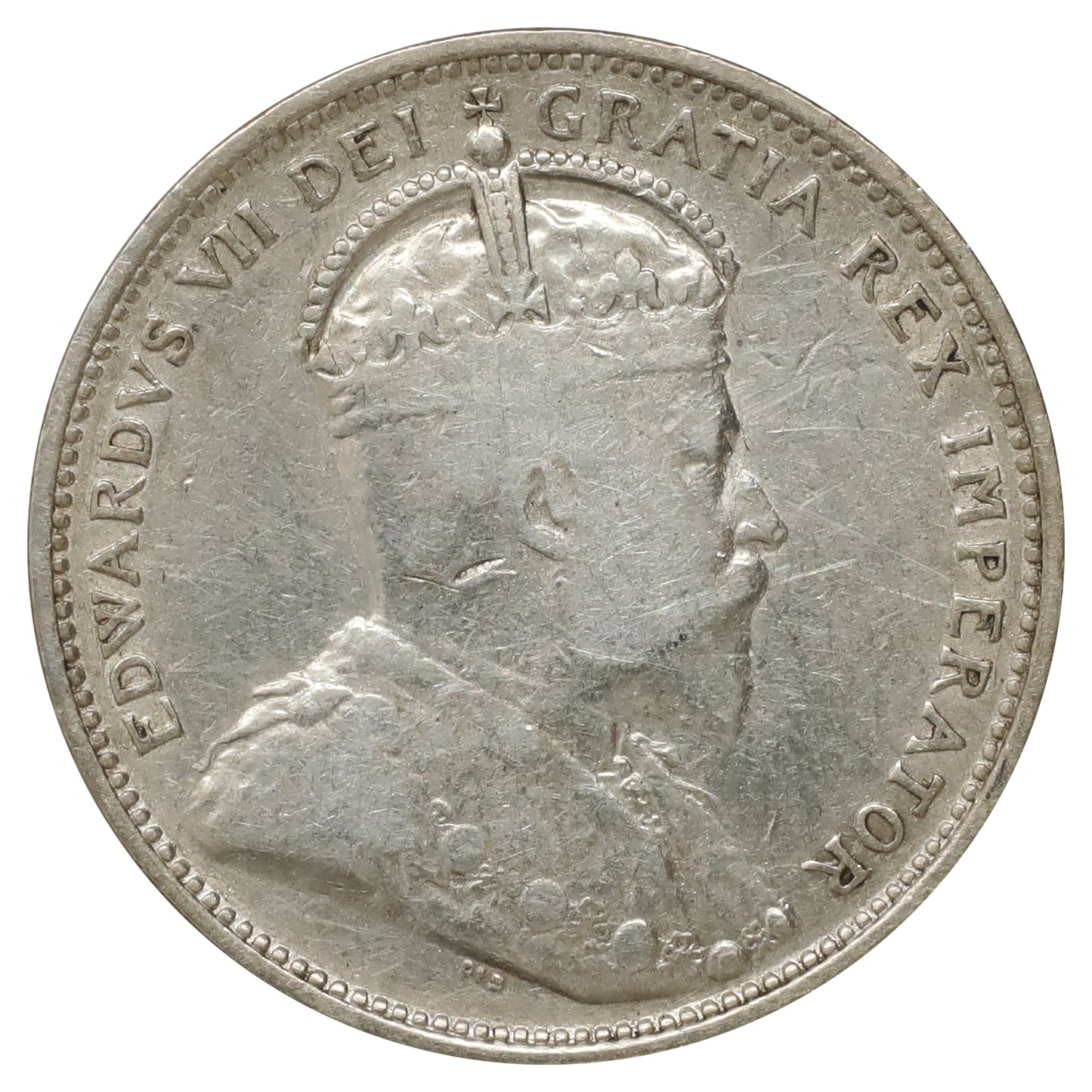 1904 Canada 25-cents VF-EF (VF30) Scratched, marks, or impaired