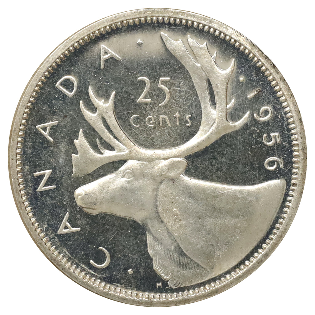 1956 Canada 25-cents Proof Like (Scratched, marks, or impaired)