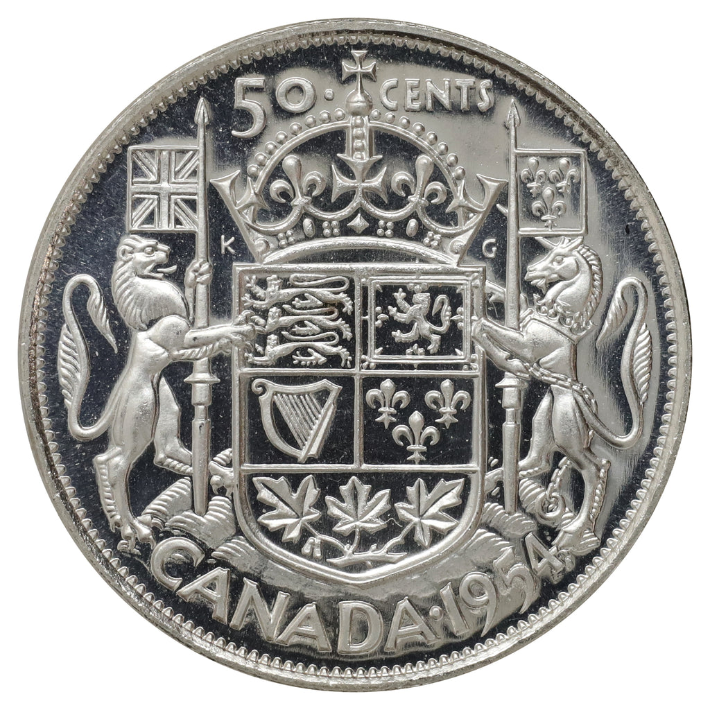 1954 Canada 50-cents Proof Like (Scratched, marks, or impaired)