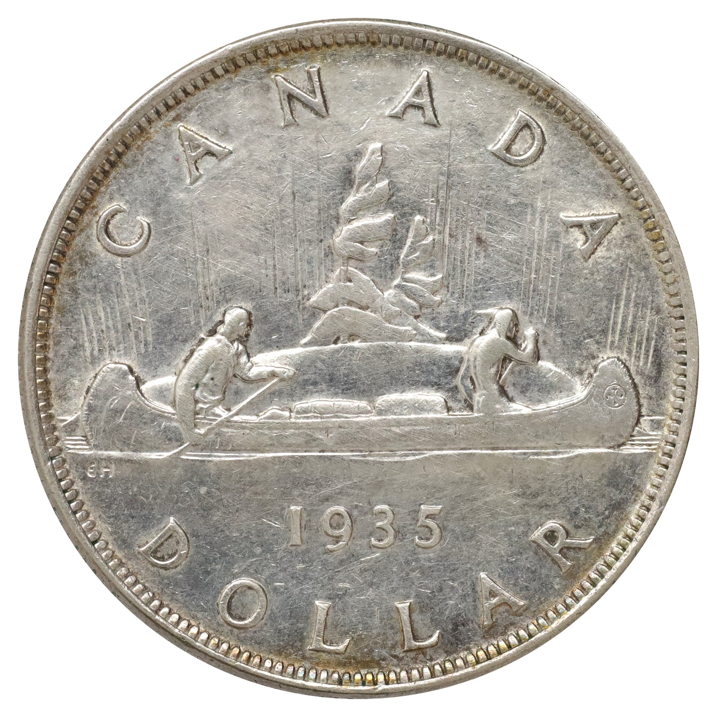 1935 2x XXV Canada Dollar VF-EF (VF30) Scratched, marks, or impaired
