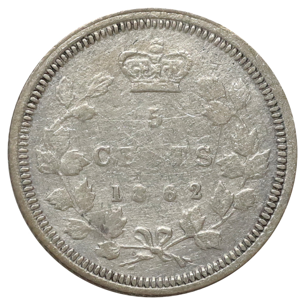 1862 New Brunswick 5-cents VF-EF (VF30) Scratched, marks, or impaired