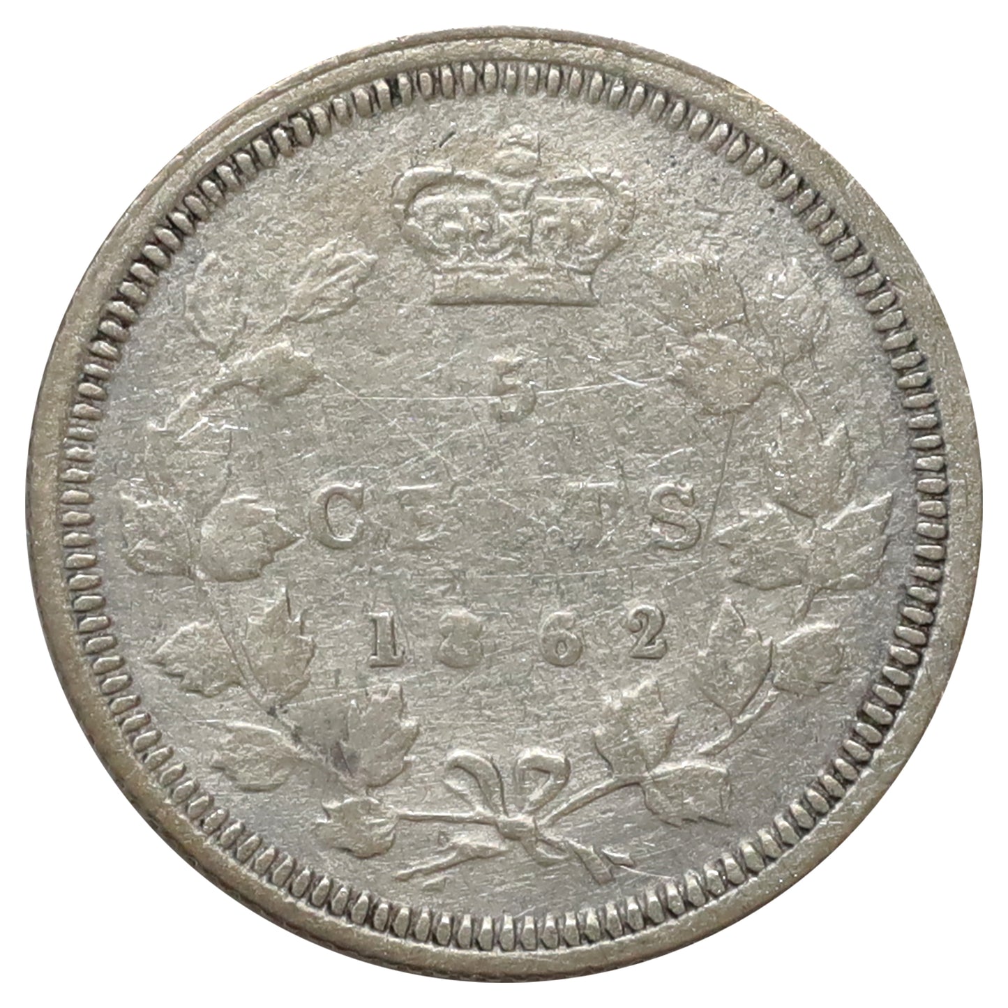 1862 New Brunswick 5-cents VF-EF (VF30) Scratched, marks, or impaired
