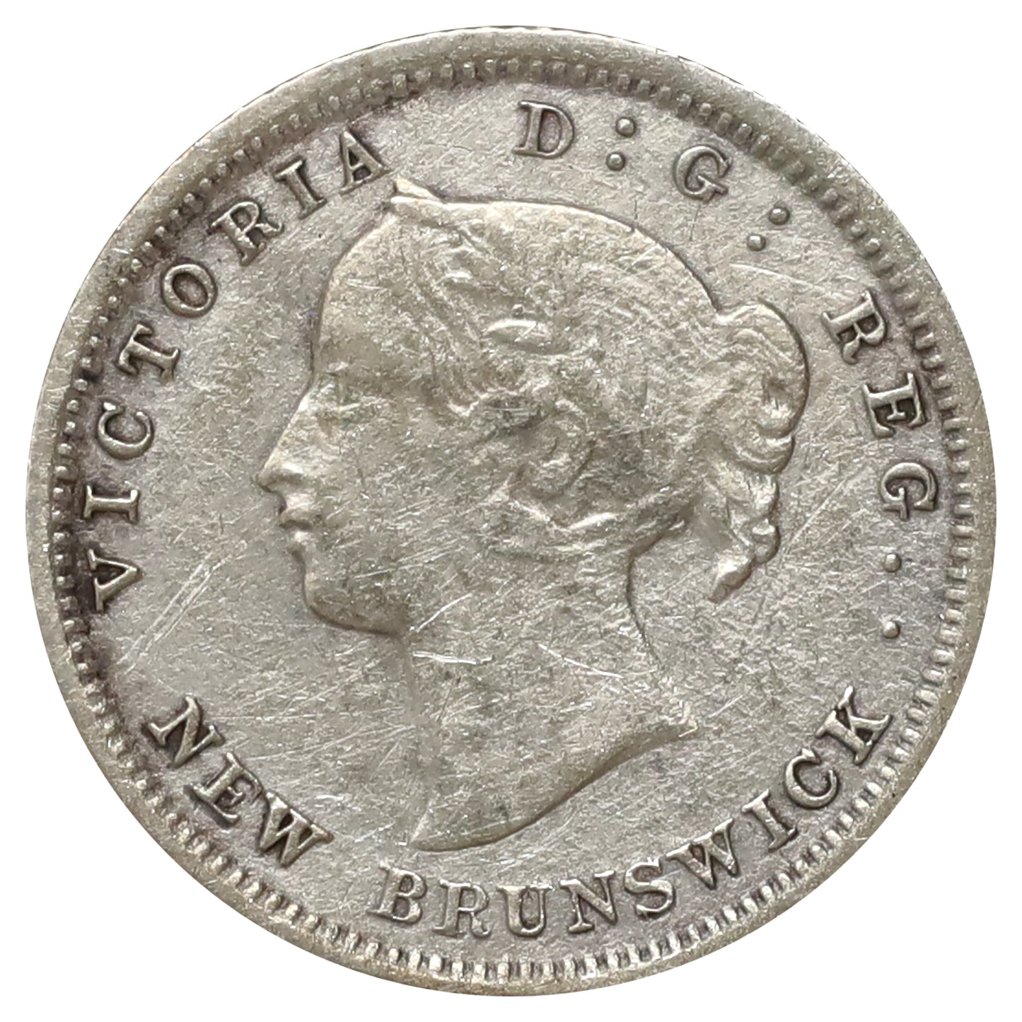 1862 New Brunswick 5-cents VF-EF (VF30) Scratched, marks, or impaired