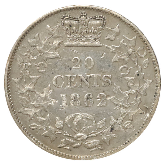 1862 New Brunswick 20-cents Extra Fine (EF40) Scratched, marks, or impaired