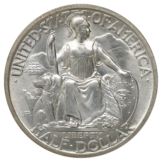 1935 S USA CA Pacific International Exposition Half Dollar Choice BU (MS64) Scratched