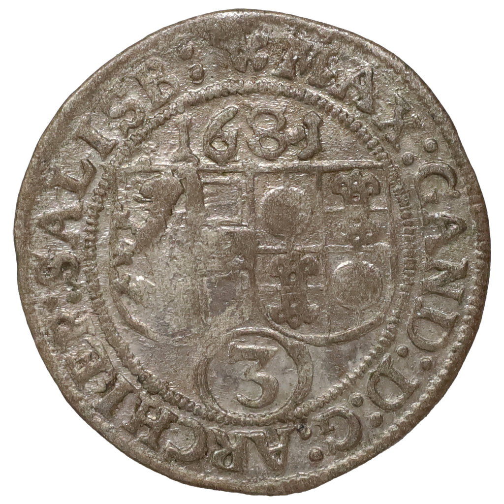 Austria 1681 Max Gandolph von Kuenburg 3 Kreuzer (DOD)