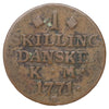 Denmark 1771 Christian VII 1 Skilling (DOD)
