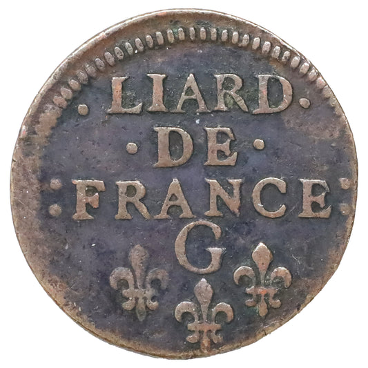 France 1657 B Louis XIV Juvenile Bust 1 Liard (DOD)